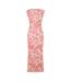Womens/ladies Floral All-over Print Maxi Dress Pink White I Saw It First-2