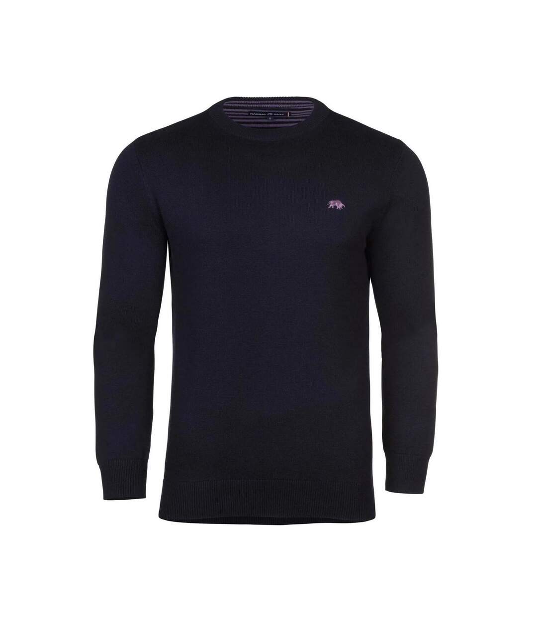 Pull classic homme bleu marine Raging Bull-1