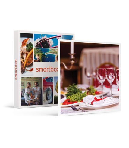 Cadeau de Noël gourmet : dîner avec boissons pour 2 - SMARTBOX - Coffret Cadeau Gastronomie
