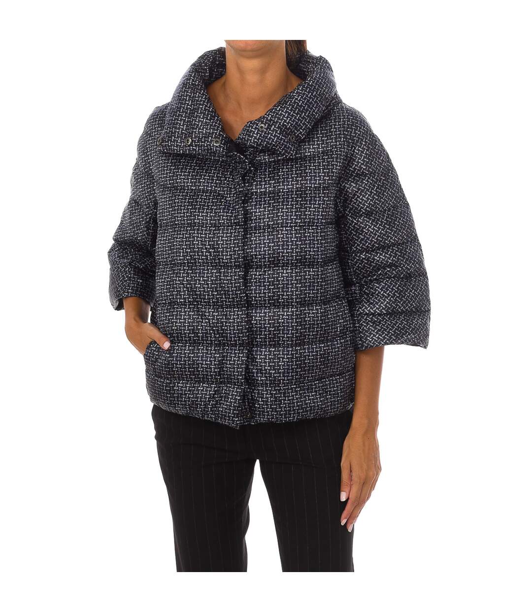 GLI FEVER I000067 women's high-neck padded coat-1