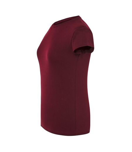 T-shirt Comfort Femme Bordeaux JHK