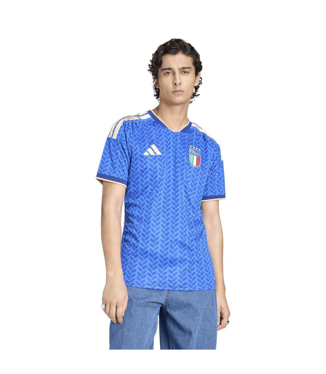 Maillot Domicile Motif/style Italie World Cup Homme Bleu Blanc Adidas-1
