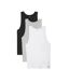 X3 débardeurs noir/blanc/gris homme calvin klein jeans tank - m-1