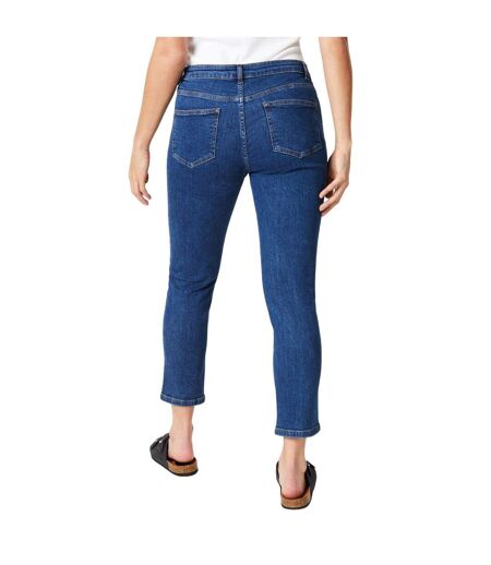 Womens/ladies Stretch Petite Slim Jeans Mid Wash Dorothy Perkins