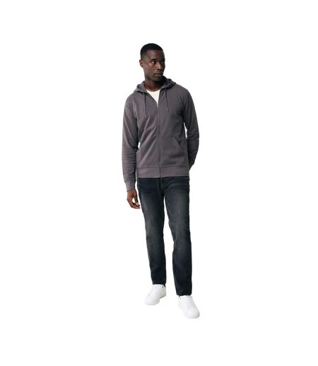 Unisex Adult Abisko Recycled Cotton Full Zip Hoodie Anthracite Iqoniq
