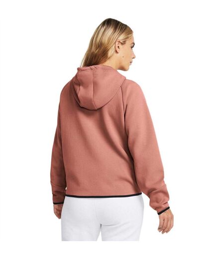 Womens/ladies Raglan Full Zip Hoodie Pink Marl Under Armour