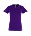SOLS Womens/Ladies Imperial Heavy Short Sleeve T-Shirt (Dark Purple) - UTPC291