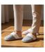 OZABI Pack 2 Paires Mules Femme Tricot Torsadé Bord Fausse Fourrure-2