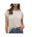 T-Shirt beige femme vero moda lava-1