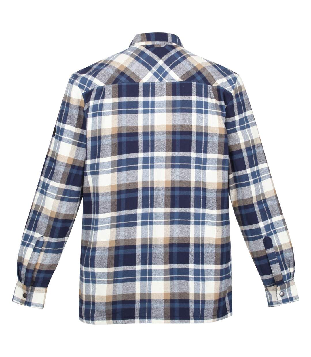 Mens thamos checked long-sleeved shirt navy/gold sand Regatta