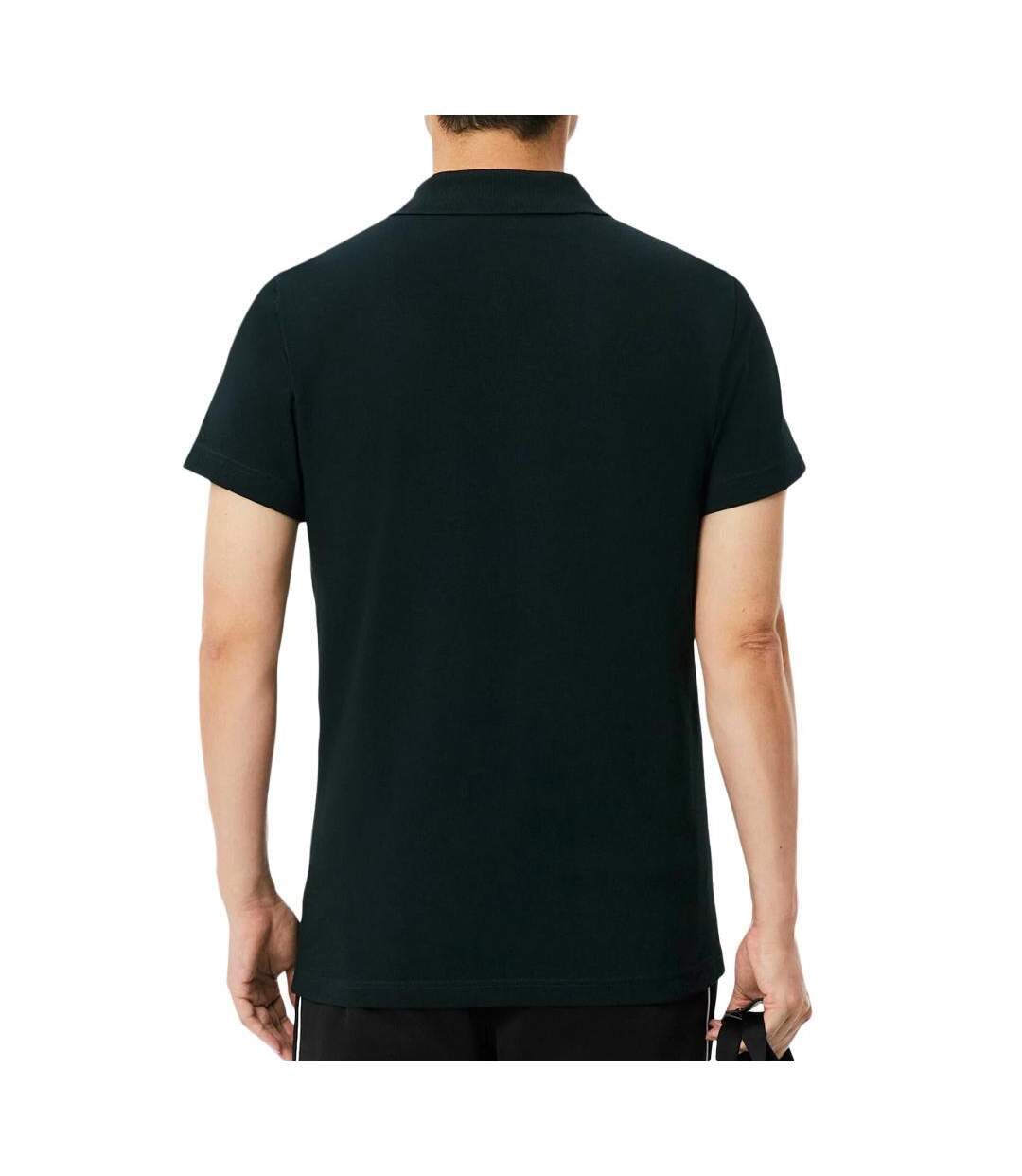 Polo noir homme lacoste regular-2