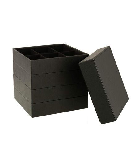Boîte à Bijoux 4 Parties Ezra 22cm Noir