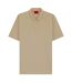 Mens Logo Pique Polo Shirt Beige Hugo-2