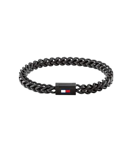 Mens Polished Chain Bracelet One Size Black Tommy Hilfiger