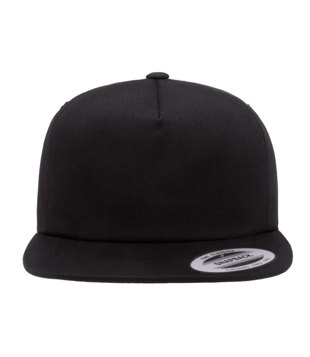 Casquette Ajustable Motif/style 5 Panneaux Noir Flexfit-1