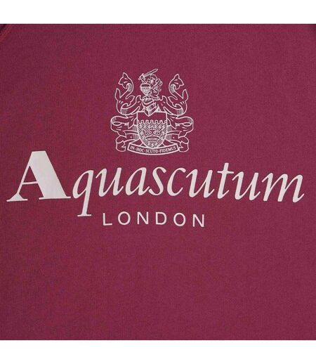 Sweat À Capuche Motif Gros Logo Active Homme Bordeaux Aquascutum
