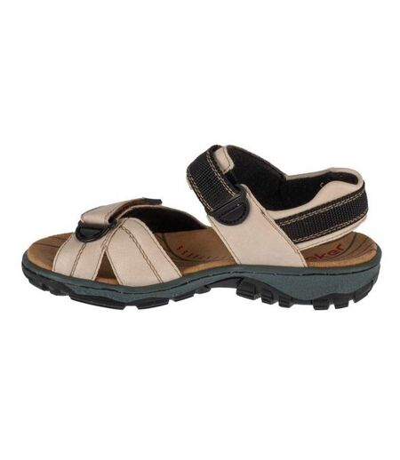 Sandales Style Détail Contrasté Femme Beige Rieker