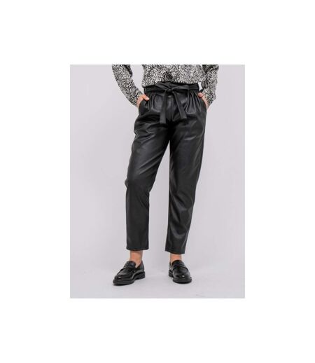 Pantalon effet cuir taille nouée EZOU - Dona X Lisa