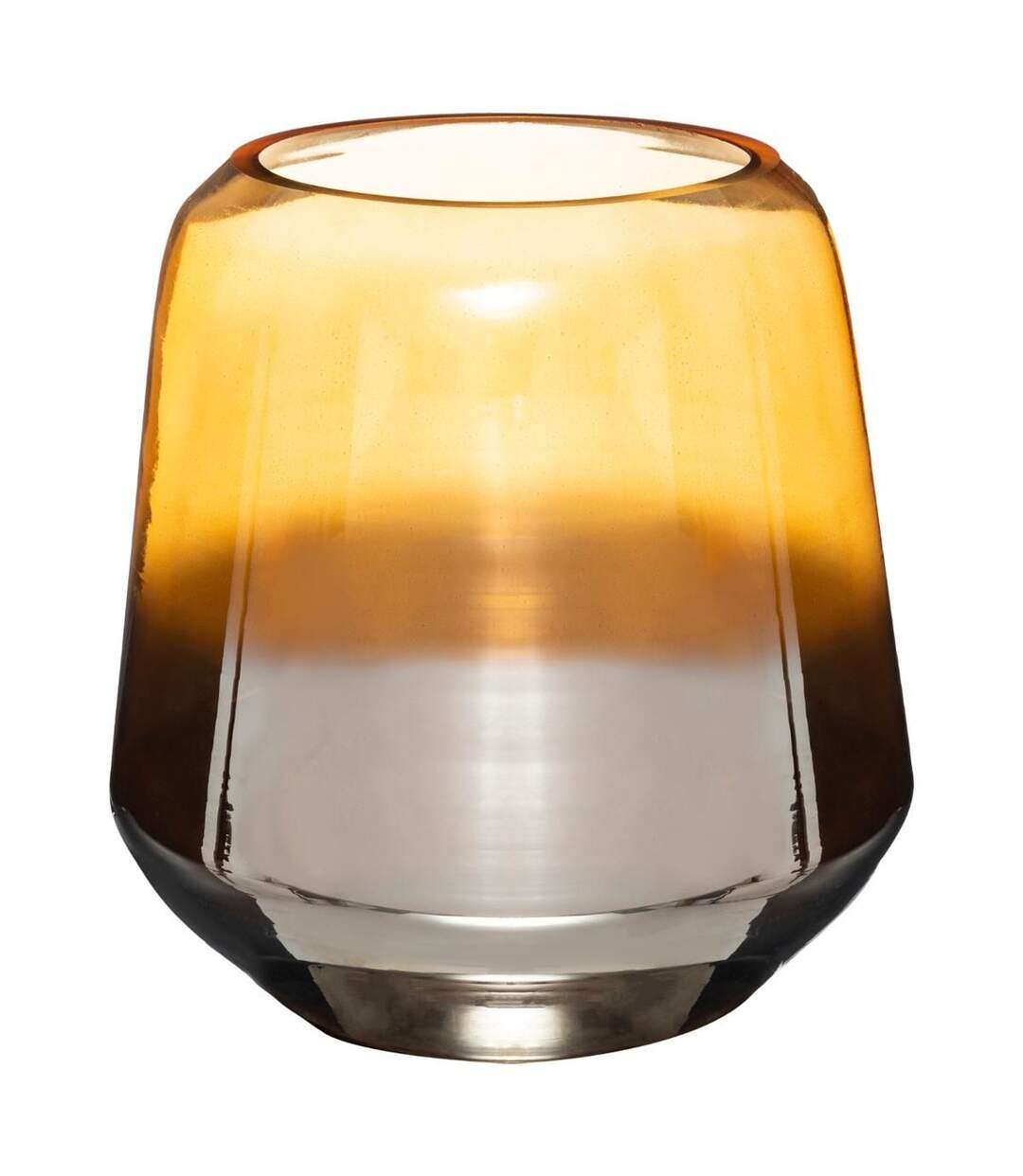 Vase Design Metalambre 24cm Ambre & Argent-1