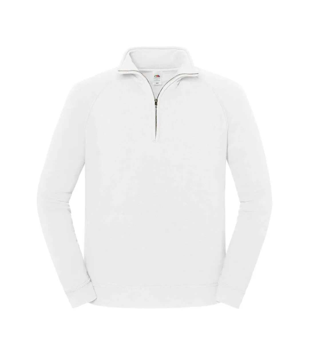 Mens Iconic Premium Half Zip Sweatshirt White Fruit Of The Loom-2