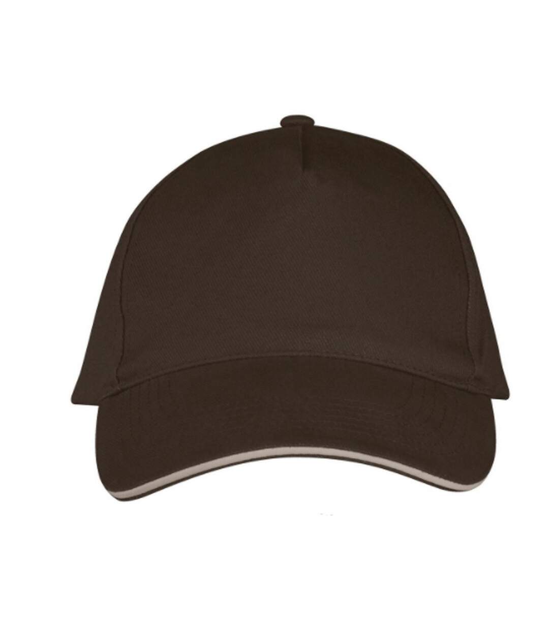 SOLS Unisex Long Beach Cap (Chocolate/Beige) - UTPC2700-2