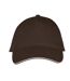 SOLS Unisex Long Beach Cap (Chocolate/Beige) - UTPC2700