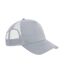 Casquette Unisexe Adulte Microknit Snapback Trucker Cap Gris Clair Beechfield-1