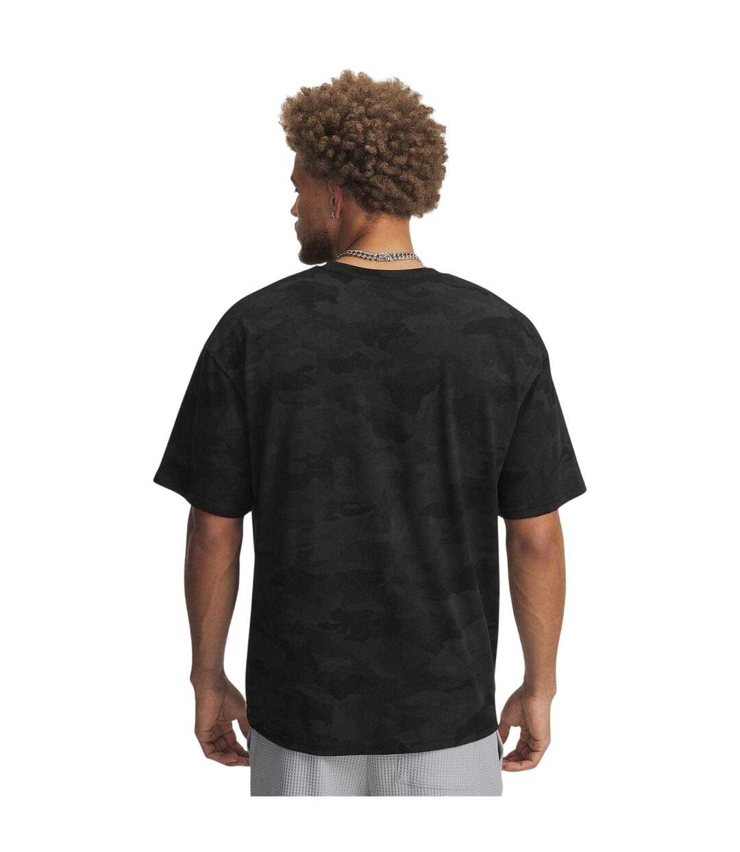 Mens Heavyweight T-shirt Black White Under Armour-2