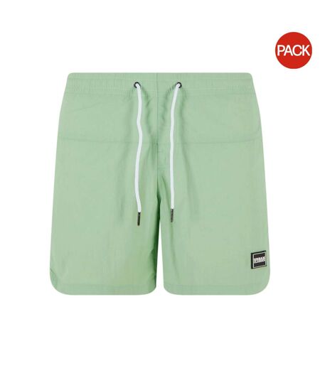 Shorts De Bain Homme Vert Noir Urban Classics
