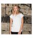 Build Your Brand Womens/Ladies Extended Shoulder T-Shirt (White) - UTRW5675-4