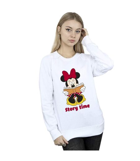 Disney Sweat-shirt Womens/Ladies Minnie Mouse Story Time (Blanc) - UTBI28940