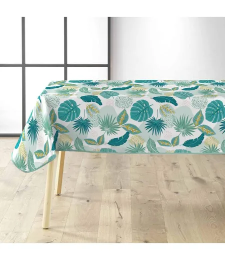 Nappe Toile Cirée Imprimé Plantania 140x240cm Bleu