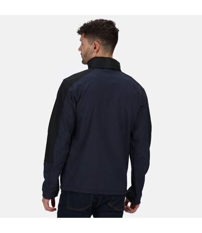 Regatta Mens Hydroforce 3-Layer Softshell Jacket (Wind Resistant, Water Repellent & Breathable) (Navy/Black) - UTRW1215