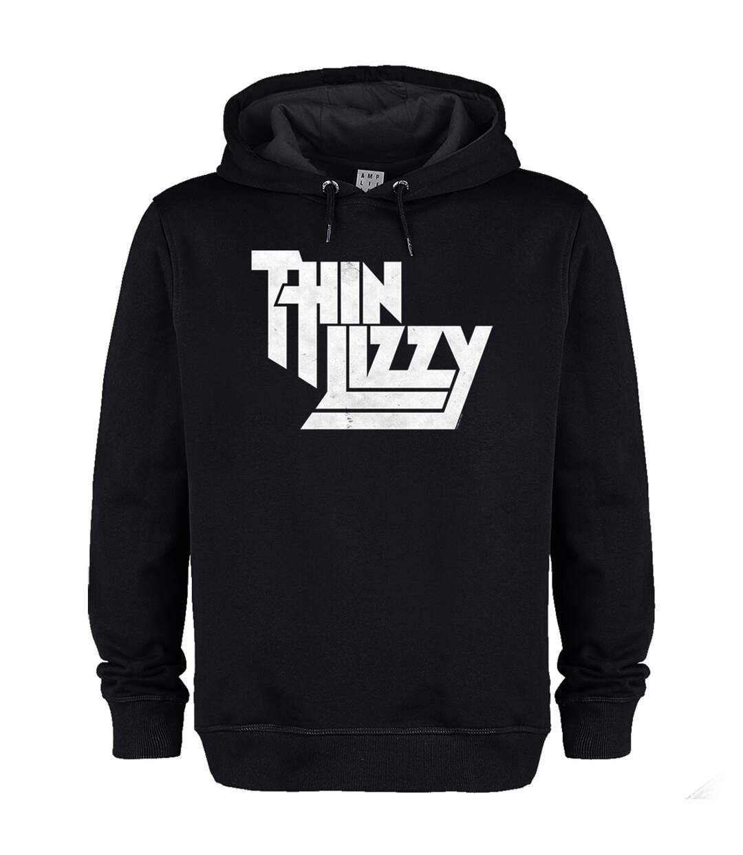 Unisex adult thin lizzy logo hoodie black Amplified-1