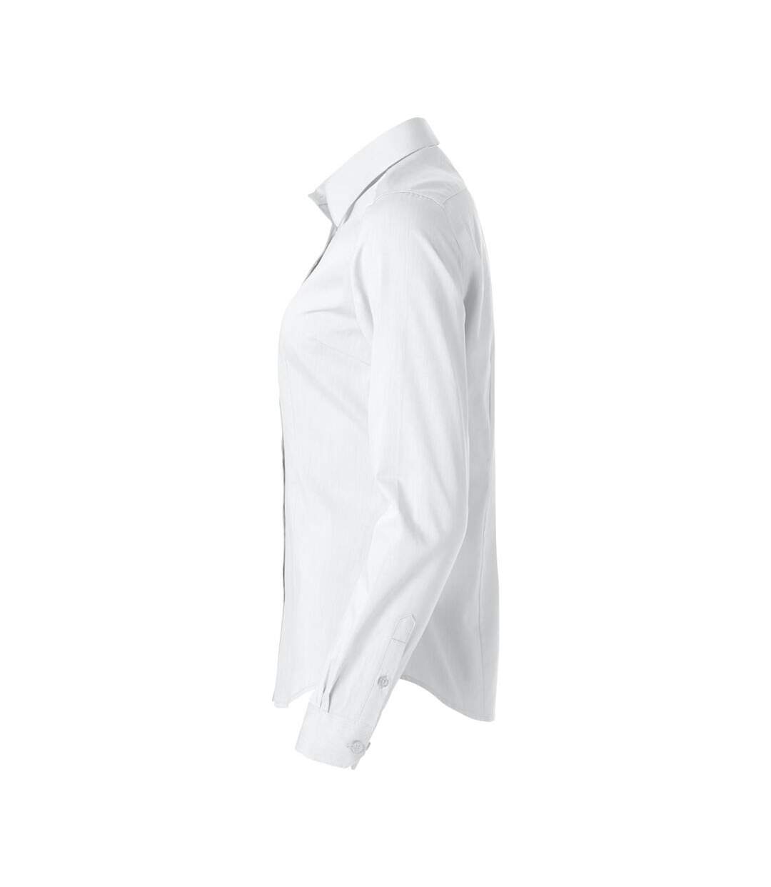 Womens/ladies Clare Formal Shirt White Clique-4