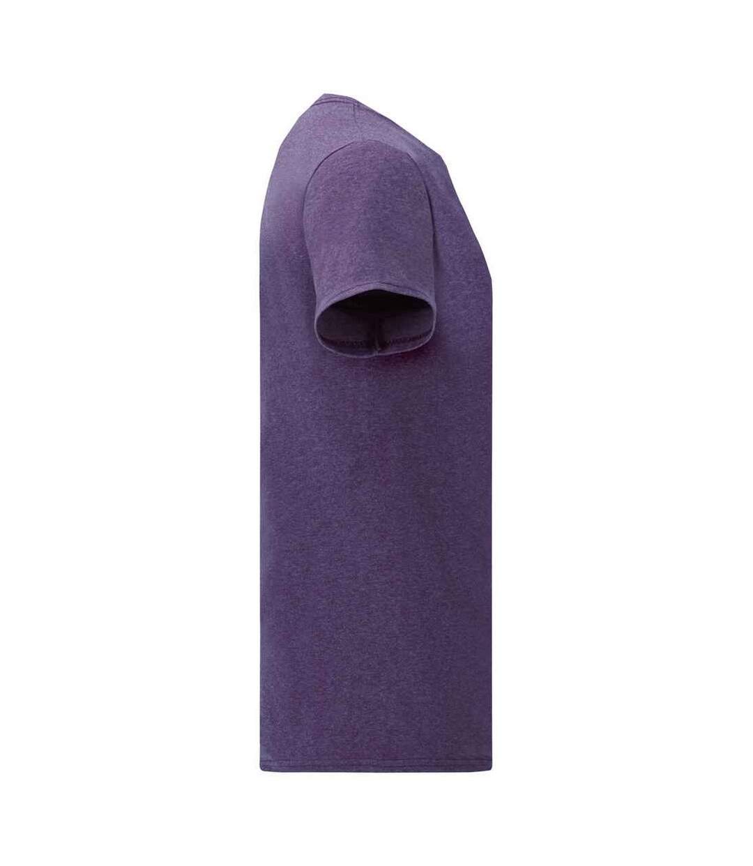 T-shirt Valueweight Homme Violet Chiné Fruit Of The Loom-3
