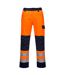 Mens modaflame safety work trousers orange/navy Portwest