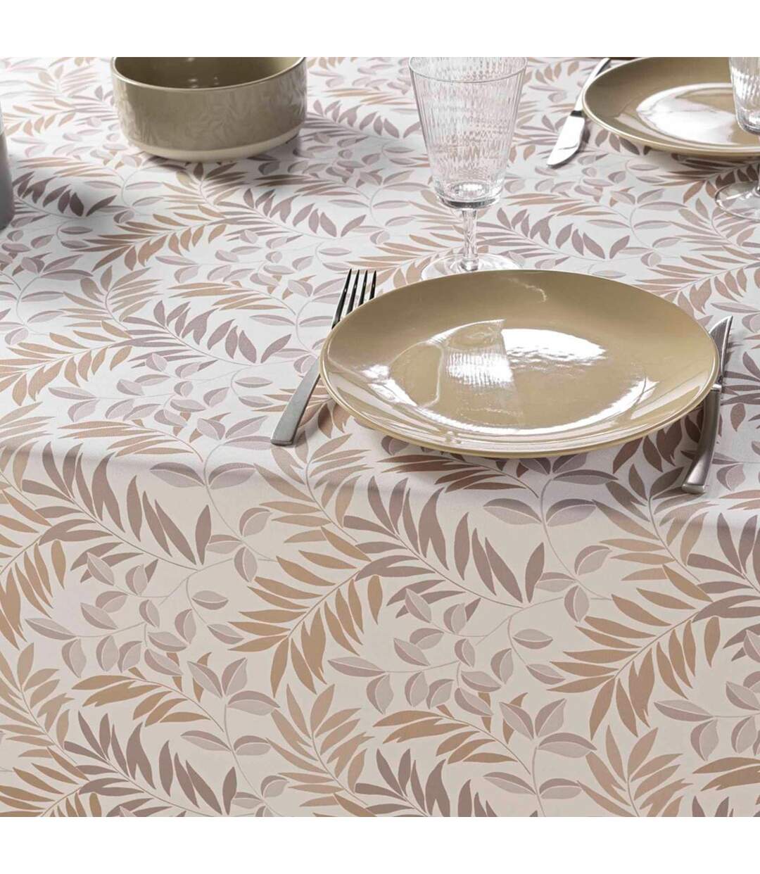 Nappe Antitache Imprimé Nedelia 145x240cm Naturel-3