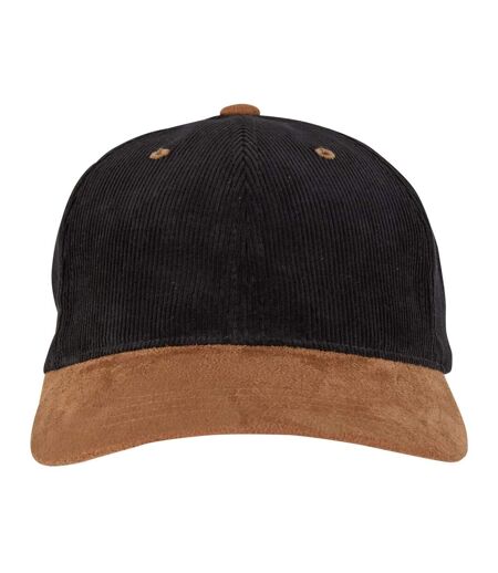 Casquette Corduroy Suade Adulte Noir Caramel Flexfit