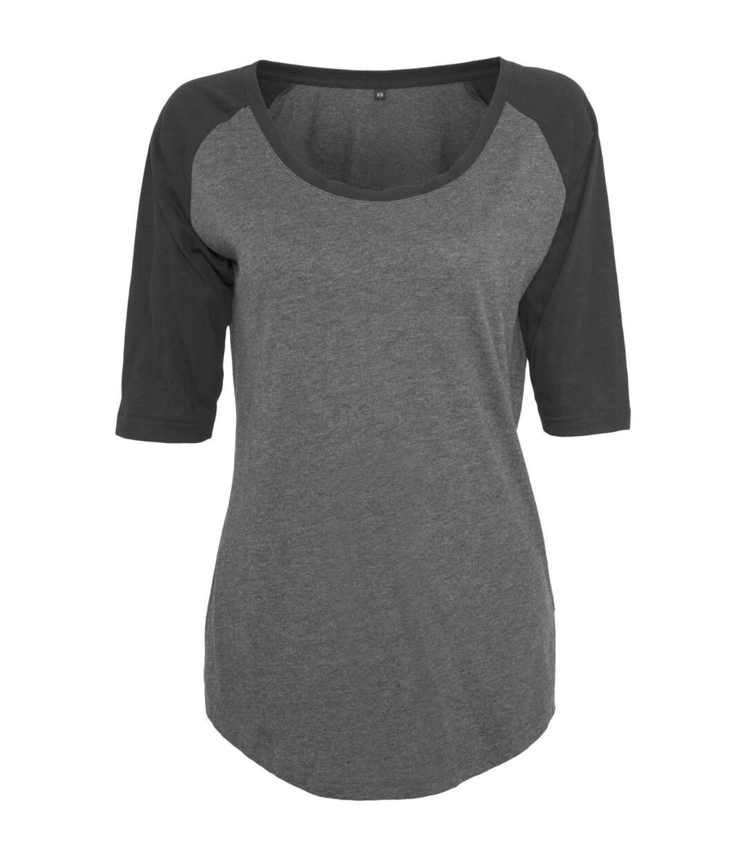 T-shirt bicolore pour femme - BY022 - gris foncé