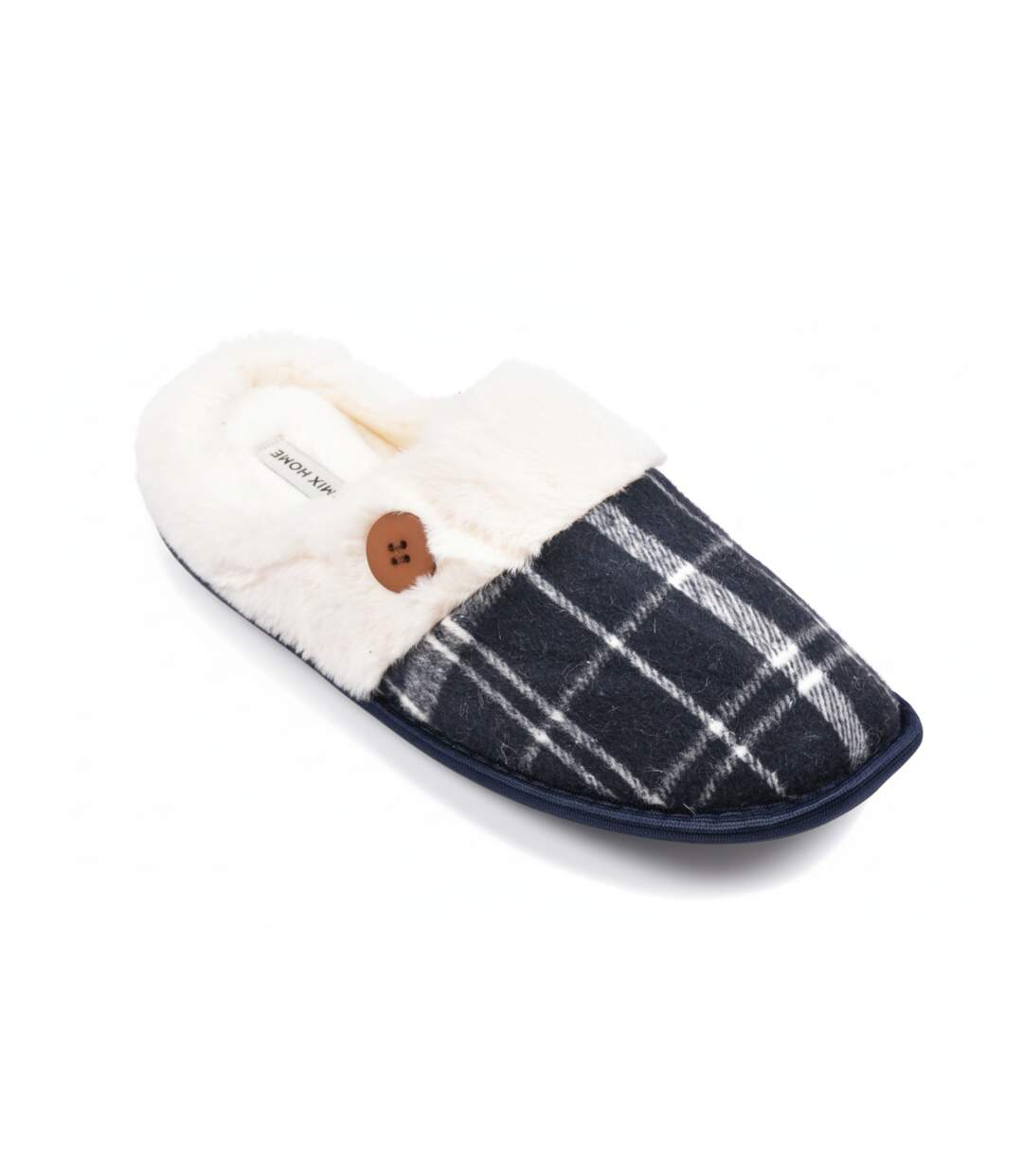 Mules homme Jacquard écossais MU9732-1