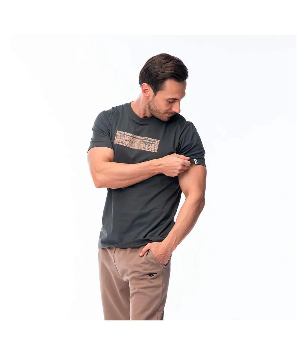 T-shirt Hamiloni Homme Marron Foncé Hi-Tec-1