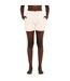 Womens/ladies Fleece Shorts Cream Missy Empire-3