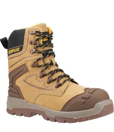 Mens Striver Safety Boots Black Honey Yellow Caterpillar