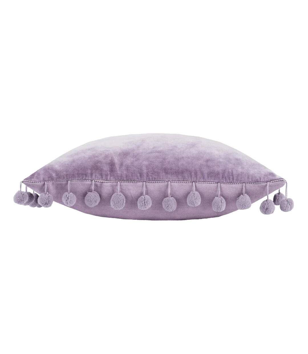 Dora pom pom velvet rectangular cushion cover 30cm x 50cm lilac Furn-3