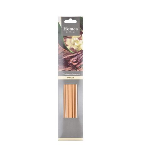 Lot de 20 Bâtons d'Encens Essentiel 25cm Vanille
