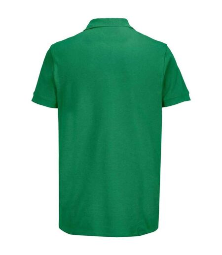 Unisex adult pacific pique twin needle stitch polo shirt kelly green SOLS