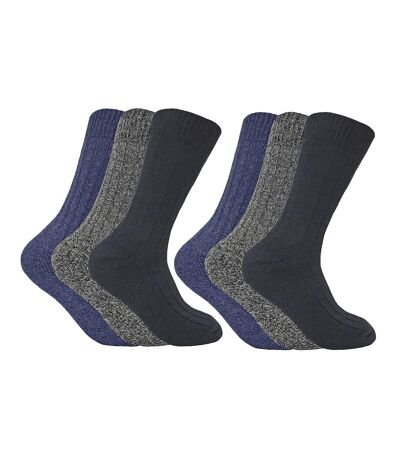 Sock Snob - Lot de 6 chaussettes de randonnée épaisses en mélange pour hommes