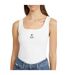 Womens/ladies Star Embroidered Tank Top Pure White Guess-4