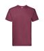 Fruit Of The Loom Mens Super Premium Short Sleeve Crew Neck T-Shirt (Burgundy) - UTBC333